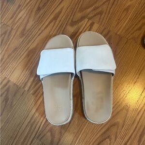 Abeo White Slide Sandals